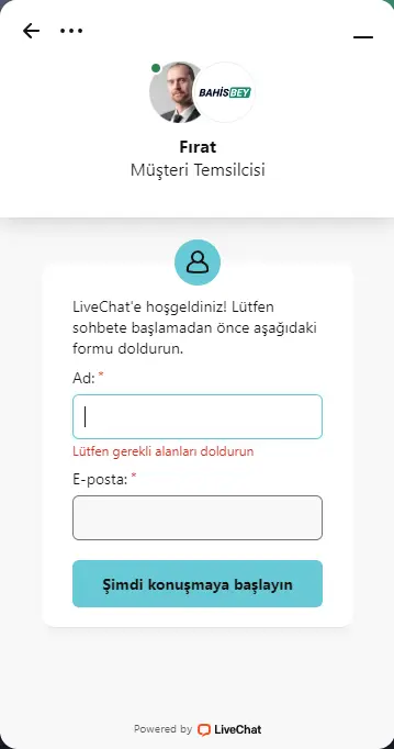 Bahisbey'de Canlı Destek Hizmetleri Nasıl Kullanılır?